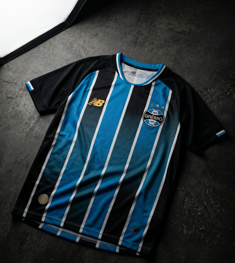 Camisa Grêmio I 26/27 Torcedor New Balance Masculina - Azul+Preto